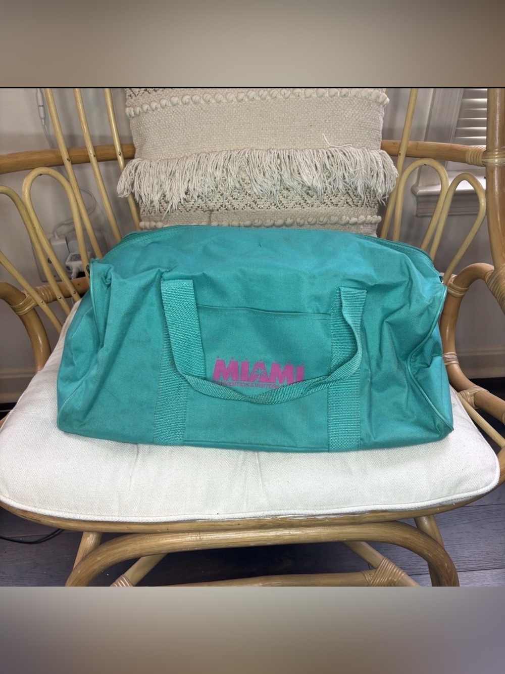 Miami Teal Duffel Bag / Travel Gym Bag